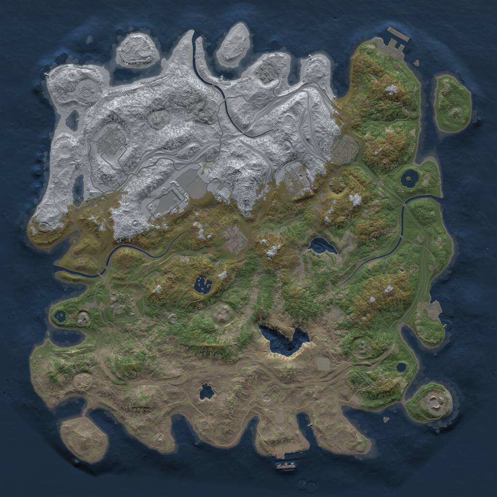 Rust Map: Procedural Map, Size: 4250, Seed: 252800395, 15 Monuments