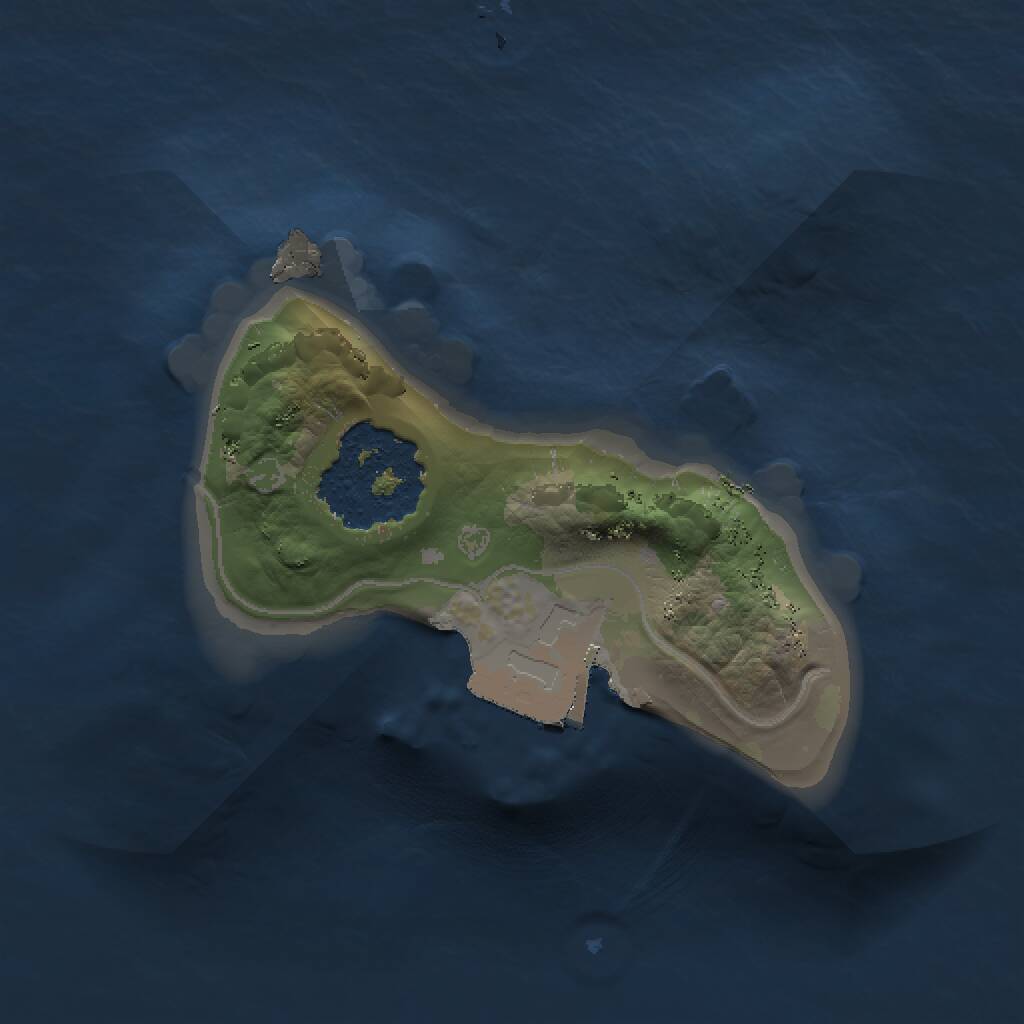 Rust Map: Procedural Map, Size: 1000, Seed: 4165, 1 Monuments