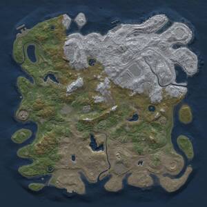 Thumbnail Rust Map: Procedural Map, Size: 4500, Seed: 231460582, 16 Monuments