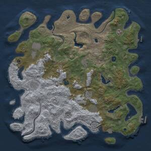 Thumbnail Rust Map: Procedural Map, Size: 4500, Seed: 1070225269, 15 Monuments
