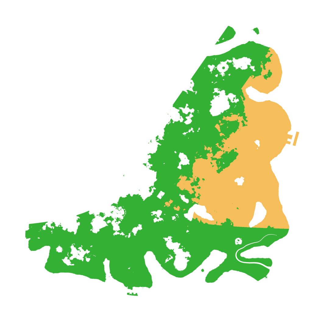 Biome Rust Map: Procedural Map, Size: 4400, Seed: 90295616