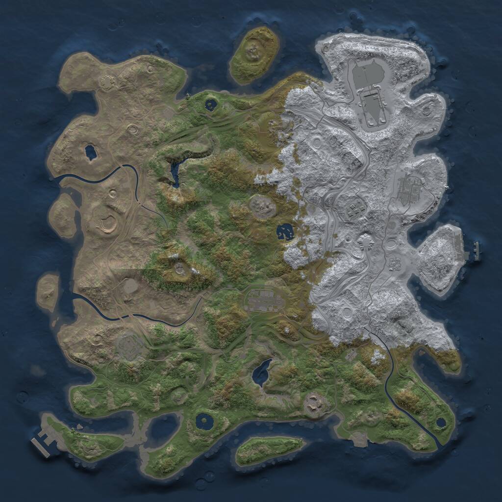 Rust Map: Procedural Map, Size: 4250, Seed: 521149504, 15 Monuments