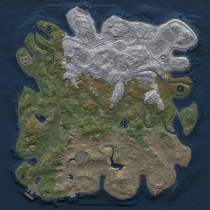 Thumbnail Rust Map: Procedural Map, Size: 4250, Seed: 228837593, 16 Monuments