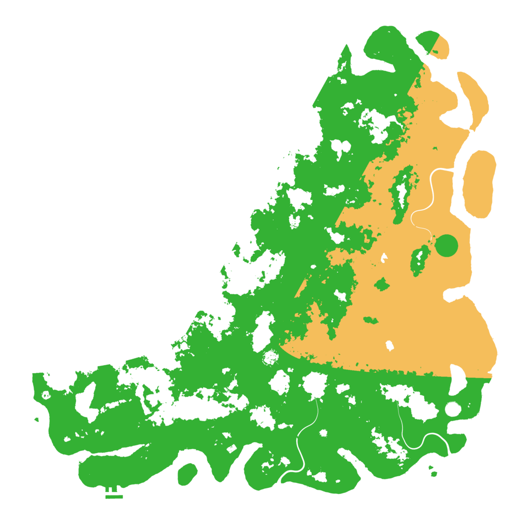 Biome Rust Map: Procedural Map, Size: 6000, Seed: 37631