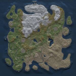 Thumbnail Rust Map: Procedural Map, Size: 4000, Seed: 752193306, 15 Monuments