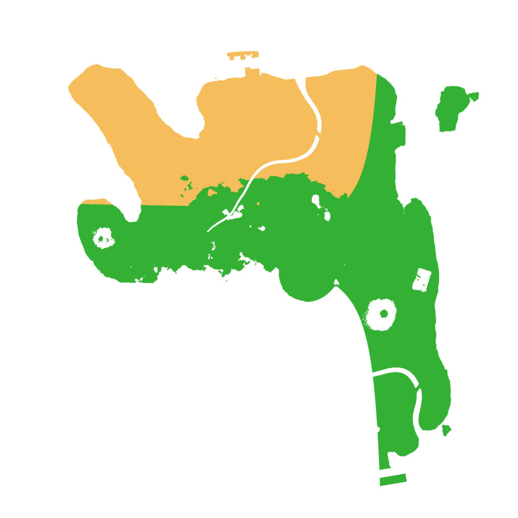 Biome Rust Map: Procedural Map, Size: 2500, Seed: 130021179