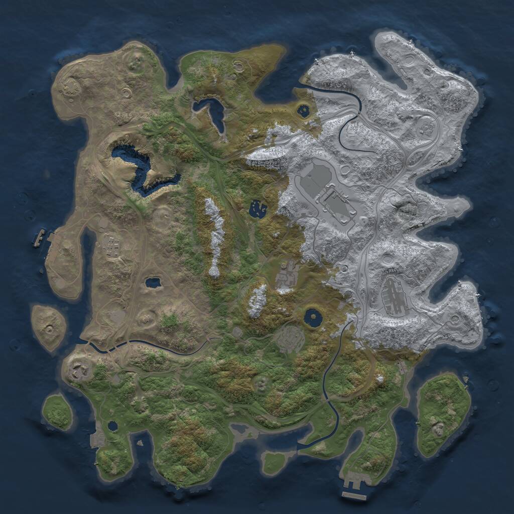 Rust Map: Procedural Map, Size: 4250, Seed: 1606052331, 13 Monuments