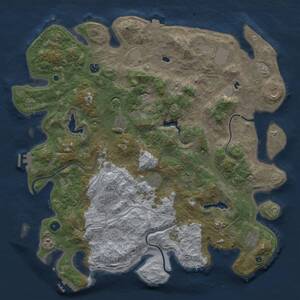 Thumbnail Rust Map: Procedural Map, Size: 4800, Seed: 1076604492, 17 Monuments