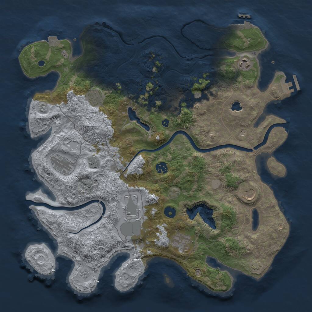 Rust Map: Procedural Map, Size: 4000, Seed: 904680797, 15 Monuments