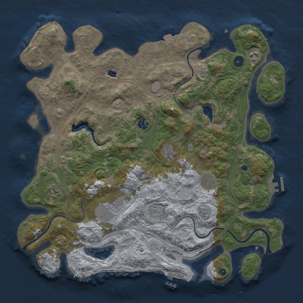 Rust Map: Procedural Map, Size: 4250, Seed: 2531648, 14 Monuments