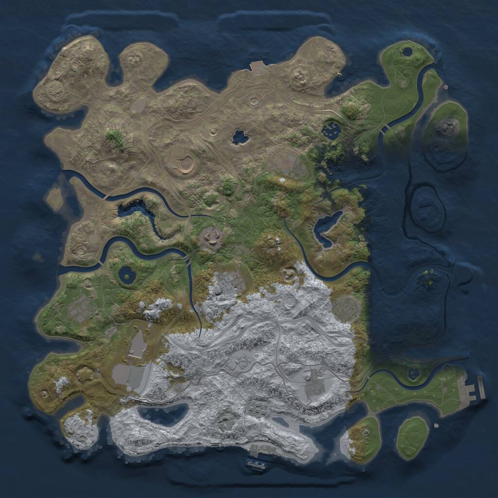 Rust Map: Procedural Map, Size: 4250, Seed: 2531648, 16 Monuments