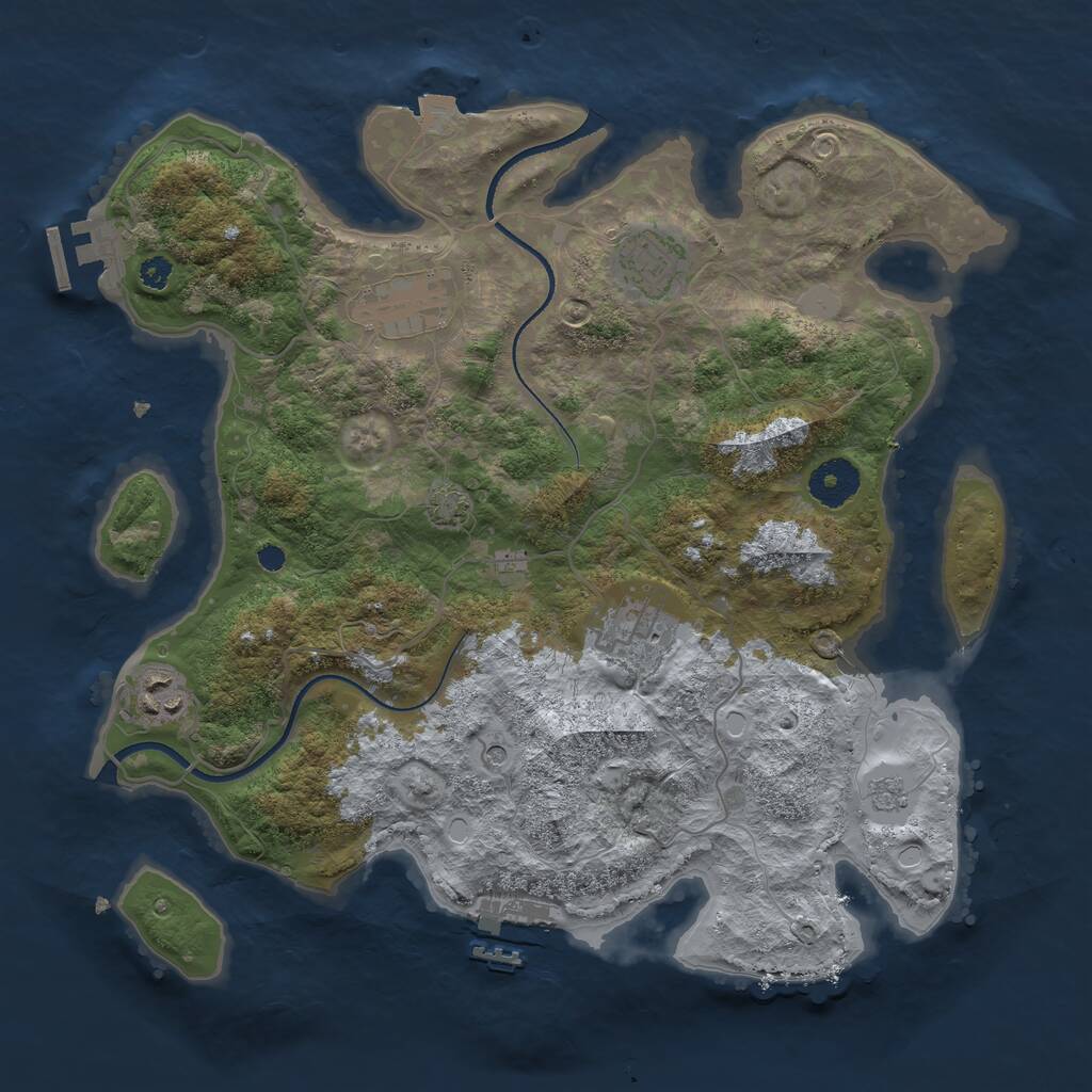 Rust Map: Procedural Map, Size: 3400, Seed: 510, 10 Monuments