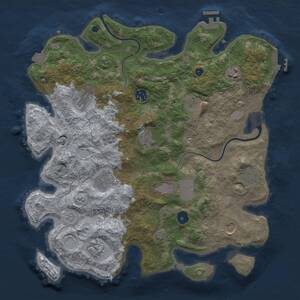 Thumbnail Rust Map: Procedural Map, Size: 3750, Seed: 1785162433, 17 Monuments