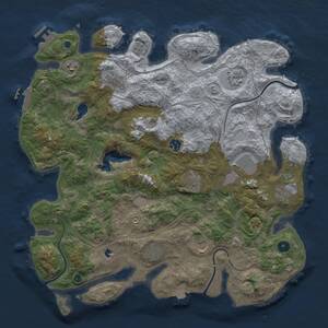 Thumbnail Rust Map: Procedural Map, Size: 4250, Seed: 1373689778, 16 Monuments