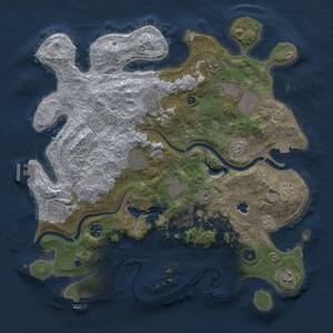 Thumbnail Rust Map: Procedural Map, Size: 4000, Seed: 160684666, 15 Monuments