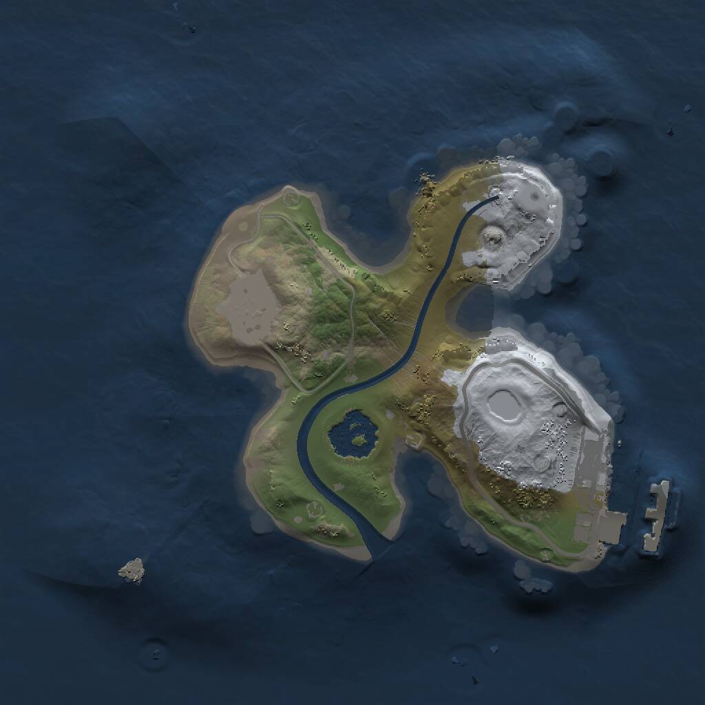 Rust Map: Procedural Map, Size: 1500, Seed: 777214808, 2 Monuments