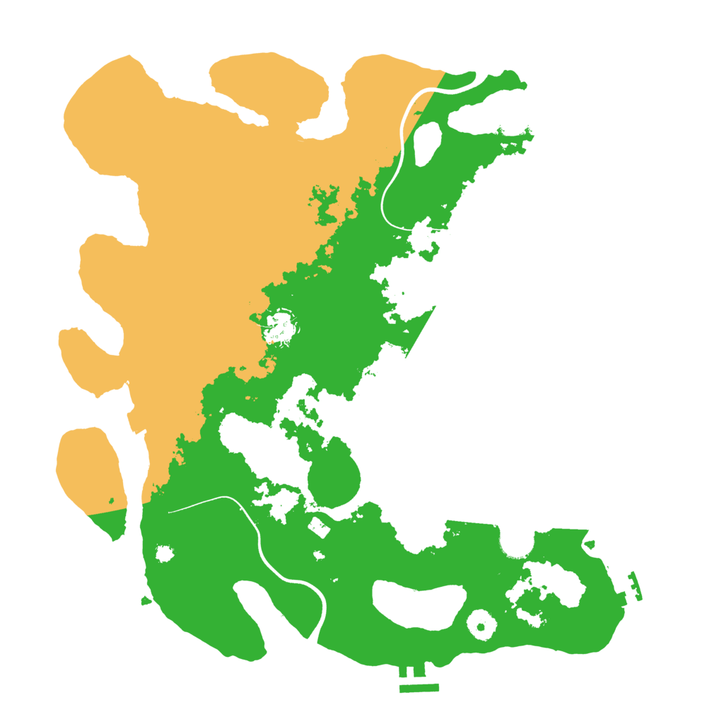 Biome Rust Map: Procedural Map, Size: 3700, Seed: 1657167073