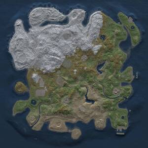 Thumbnail Rust Map: Procedural Map, Size: 4000, Seed: 863140533, 15 Monuments