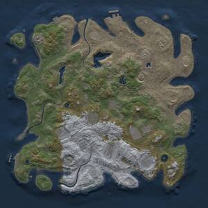 Thumbnail Rust Map: Procedural Map, Size: 4250, Seed: 882540817, 17 Monuments