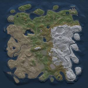 Thumbnail Rust Map: Procedural Map, Size: 4000, Seed: 1905690859, 14 Monuments