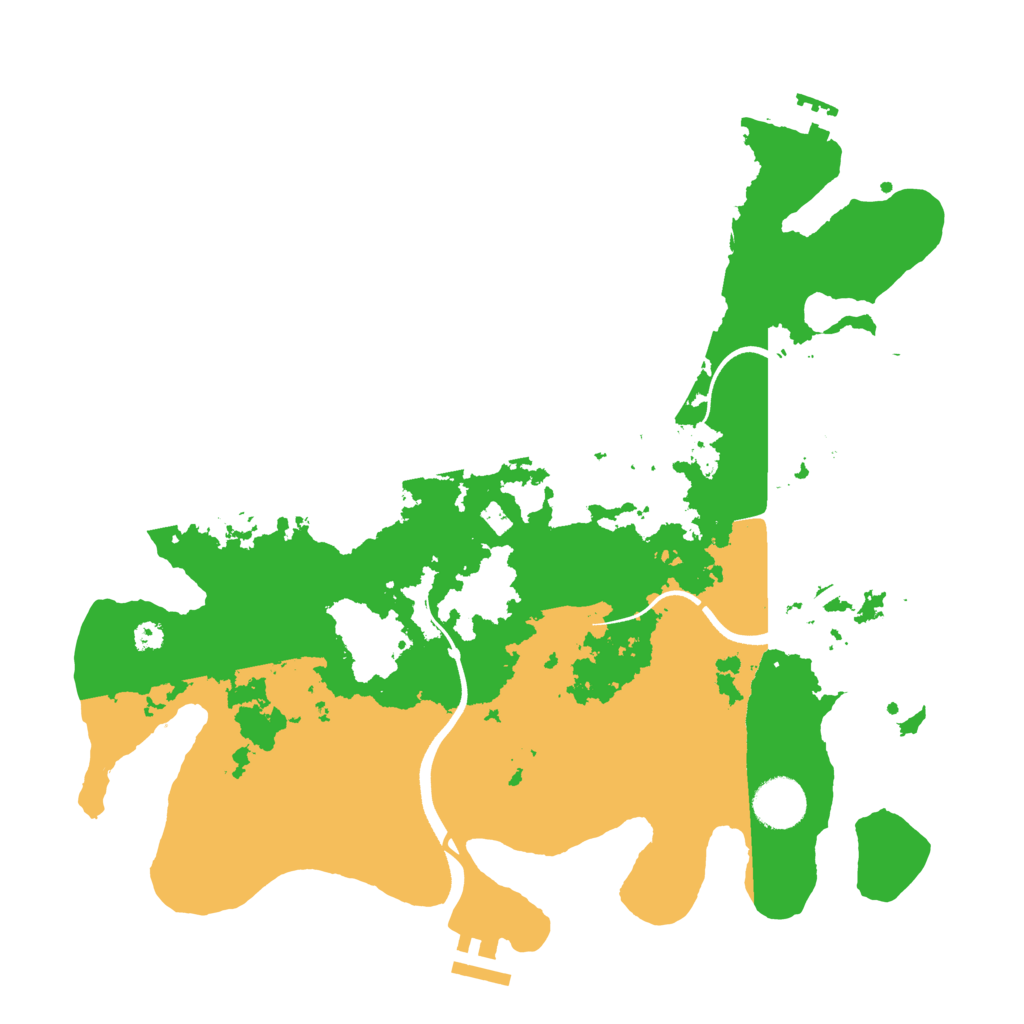 Biome Rust Map: Procedural Map, Size: 3500, Seed: 1234138461