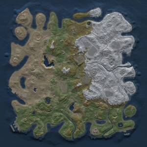 Thumbnail Rust Map: Procedural Map, Size: 4250, Seed: 1674624166, 17 Monuments