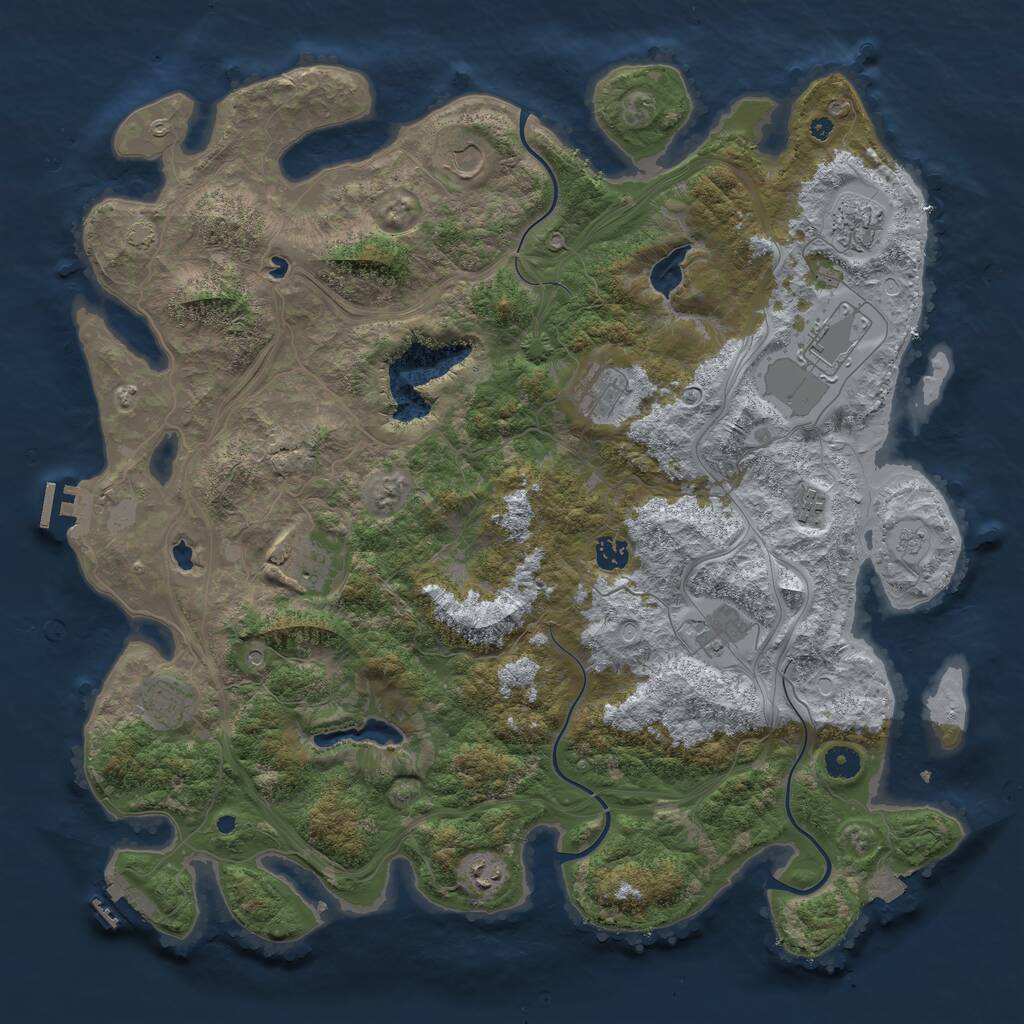 Rust Map: Procedural Map, Size: 4500, Seed: 9587, 16 Monuments