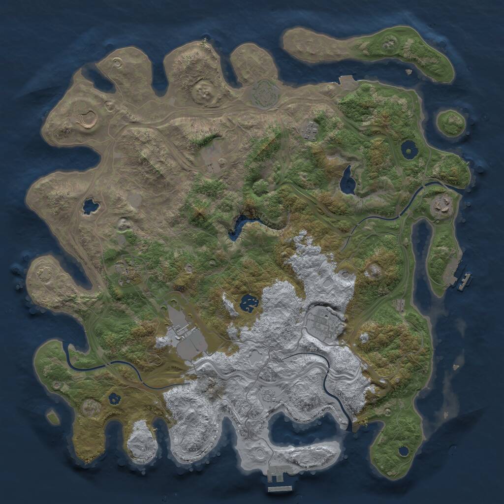 Rust Map: Procedural Map, Size: 4250, Seed: 1683128689, 15 Monuments