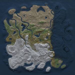 Thumbnail Rust Map: Procedural Map, Size: 4500, Seed: 1680281096, 15 Monuments