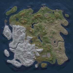 Thumbnail Rust Map: Procedural Map, Size: 4000, Seed: 10749, 13 Monuments