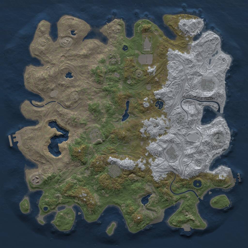Rust Map: Procedural Map, Size: 4500, Seed: 6022025, 15 Monuments