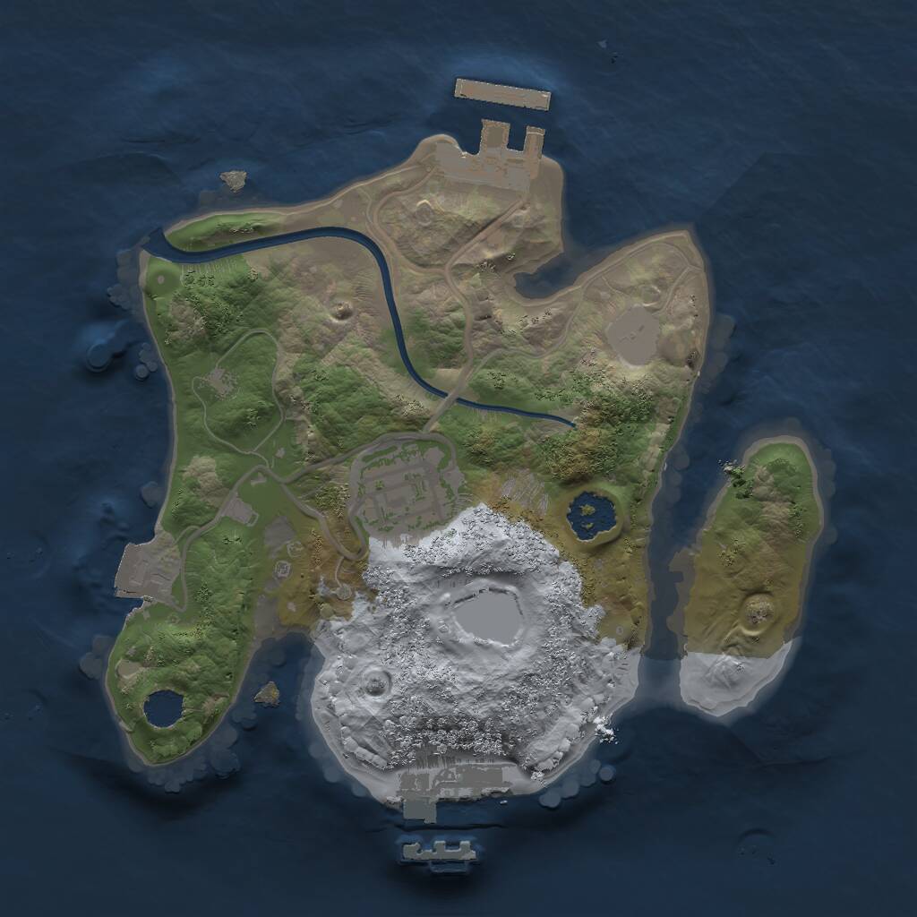 Rust Map: Procedural Map, Size: 1945, Seed: 540578836, 4 Monuments