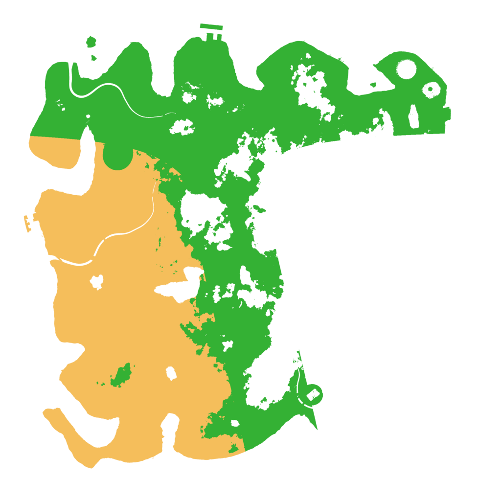 Biome Rust Map: Procedural Map, Size: 4500, Seed: 558624