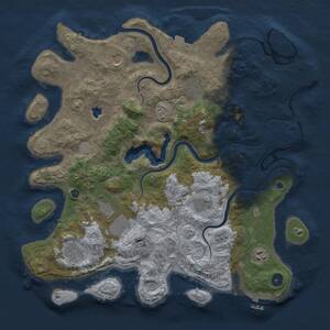 Thumbnail Rust Map: Procedural Map, Size: 4000, Seed: 1799530843, 13 Monuments