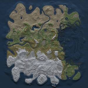 Thumbnail Rust Map: Procedural Map, Size: 4800, Seed: 1483302486, 17 Monuments