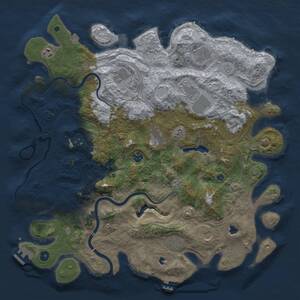 Thumbnail Rust Map: Procedural Map, Size: 4500, Seed: 469701655, 16 Monuments