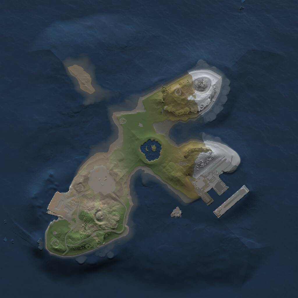 Rust Map: Procedural Map, Size: 1450, Seed: 457241023, 2 Monuments