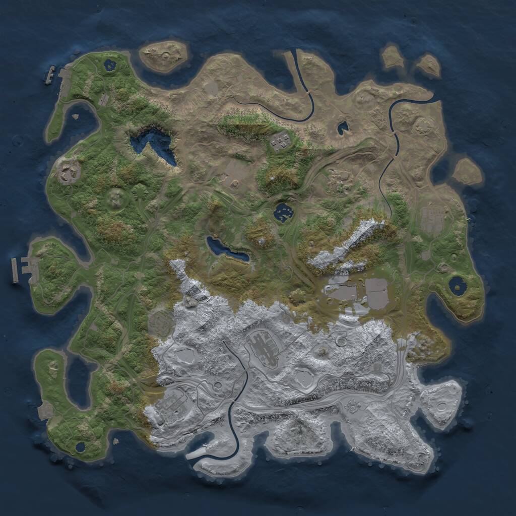 Rust Map: Procedural Map, Size: 4250, Seed: 5567845, 16 Monuments