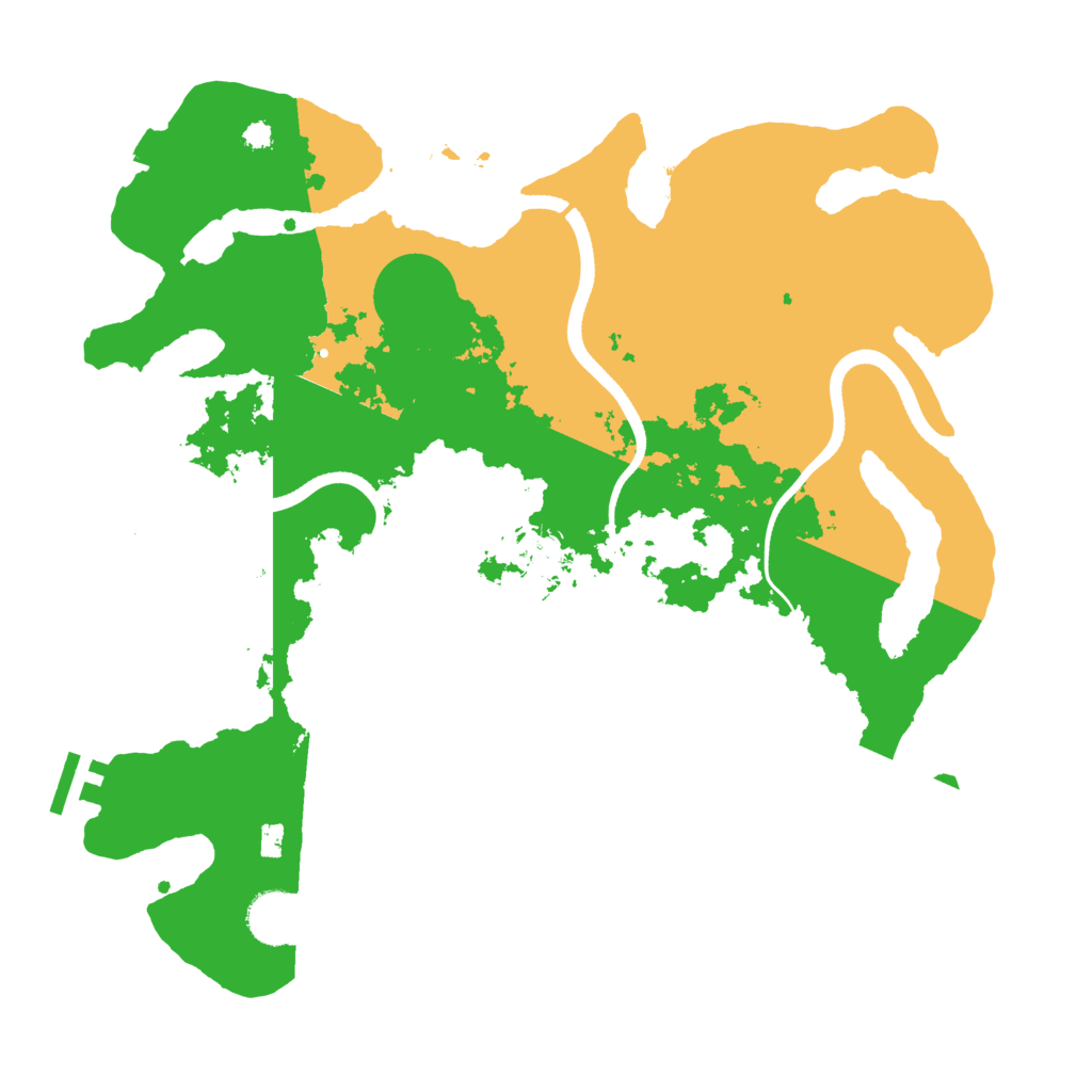 Biome Rust Map: Procedural Map, Size: 3500, Seed: 50009501