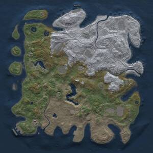 Thumbnail Rust Map: Procedural Map, Size: 4250, Seed: 1744768147, 15 Monuments