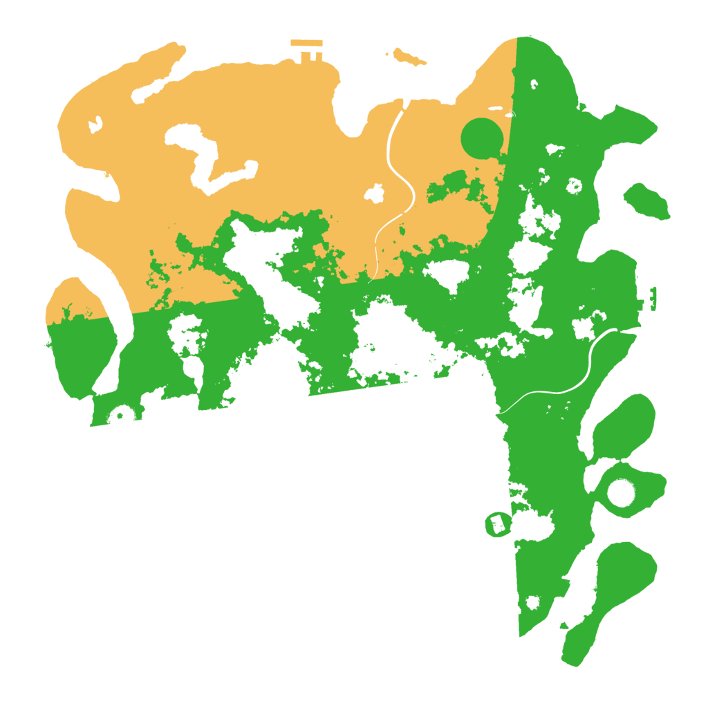 Biome Rust Map: Procedural Map, Size: 4500, Seed: 2025588176