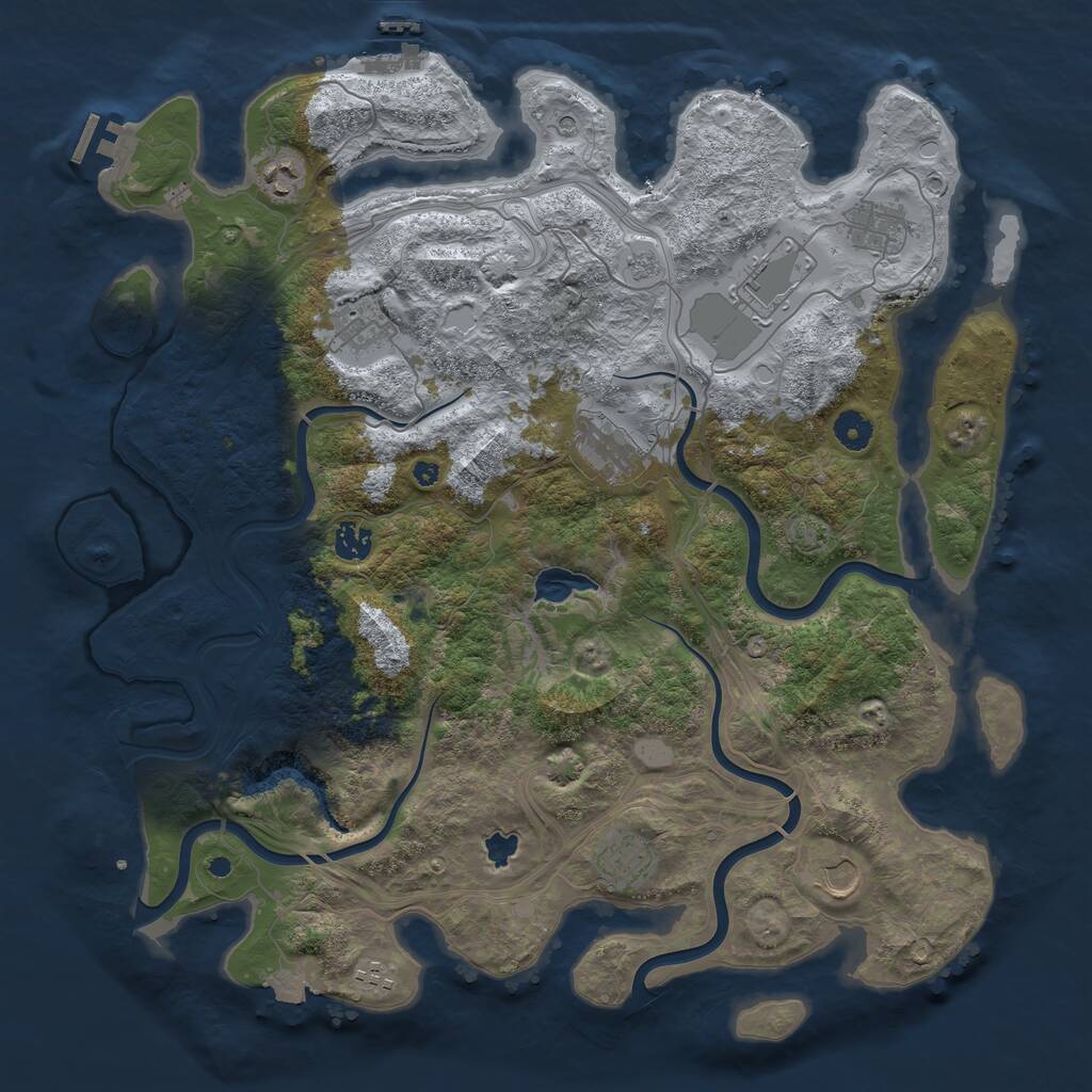 Rust Map: Procedural Map, Size: 4250, Seed: 54629502, 15 Monuments