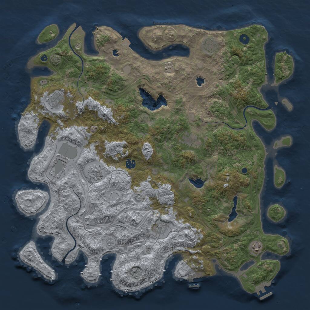Rust Map: Procedural Map, Size: 4600, Seed: 6900, 15 Monuments