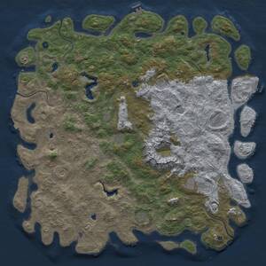 Thumbnail Rust Map: Procedural Map, Size: 6000, Seed: 11423, 17 Monuments