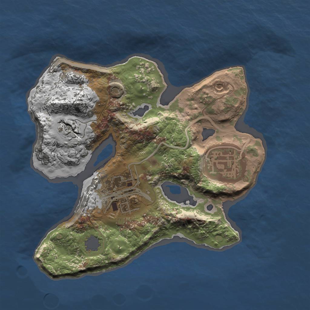 Rust Map: Procedural Map, Size: 1750, Seed: 87283280, 4 Monuments