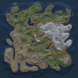 Thumbnail Rust Map: Procedural Map, Size: 4000, Seed: 1588283418, 16 Monuments