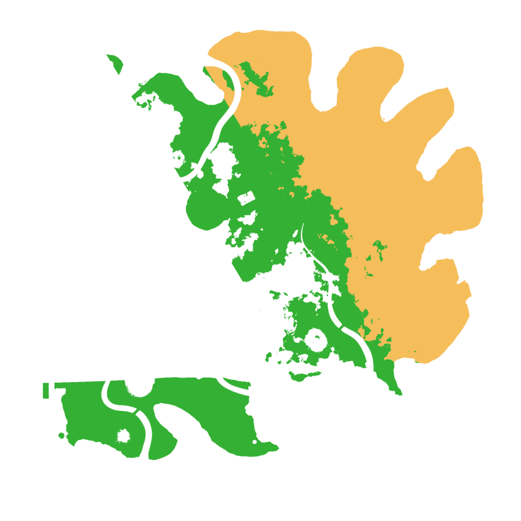 Biome Rust Map: Procedural Map, Size: 3500, Seed: 881132810