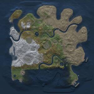 Thumbnail Rust Map: Procedural Map, Size: 3500, Seed: 881132810, 15 Monuments