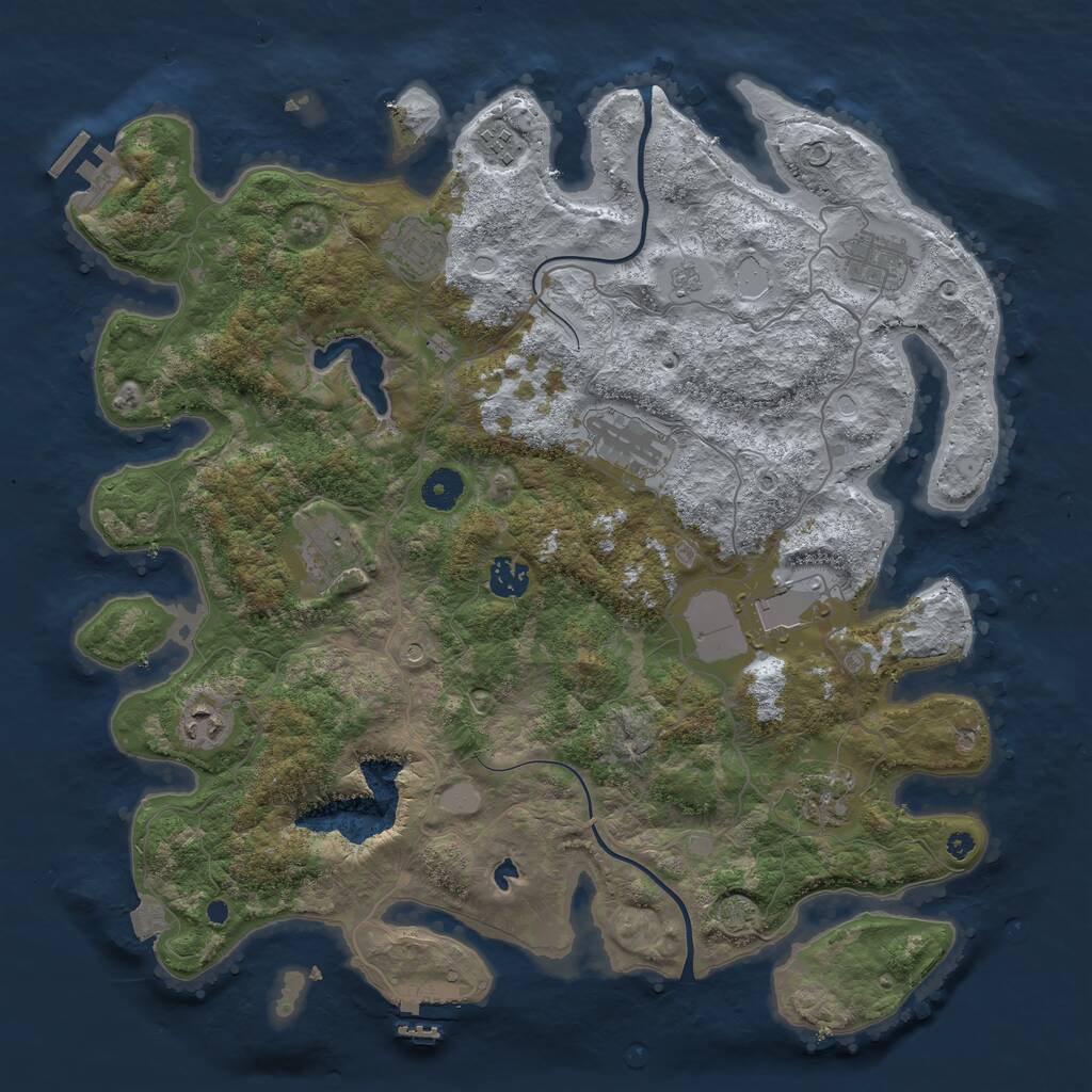 Rust Map: Procedural Map, Size: 4000, Seed: 941582158, 15 Monuments