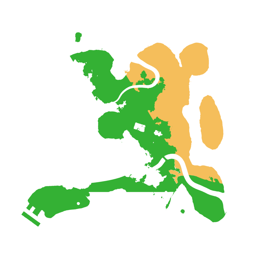 Biome Rust Map: Procedural Map, Size: 2500, Seed: 1198610397